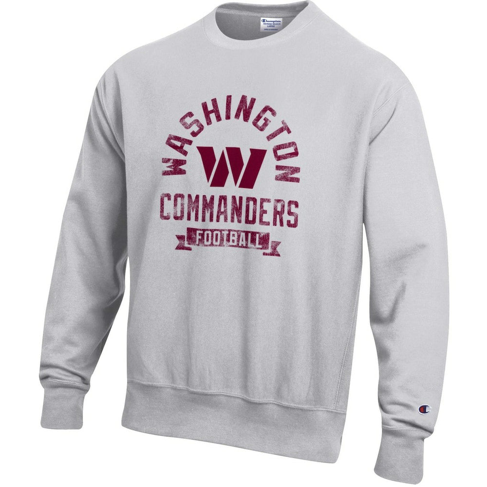 Washington Commanders Champion Reverse Weave Fleece Pullover Sweatshirt - Heather Gray Pullover
