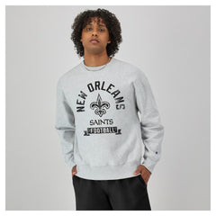 New Orleans Saints Champion Reverse Weave Fleece Pullover Sweatshirt - Heather Gray Pullover