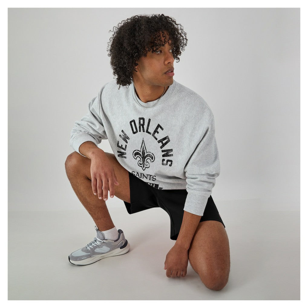 New Orleans Saints Champion Reverse Weave Fleece Pullover Sweatshirt - Heather Gray Pullover