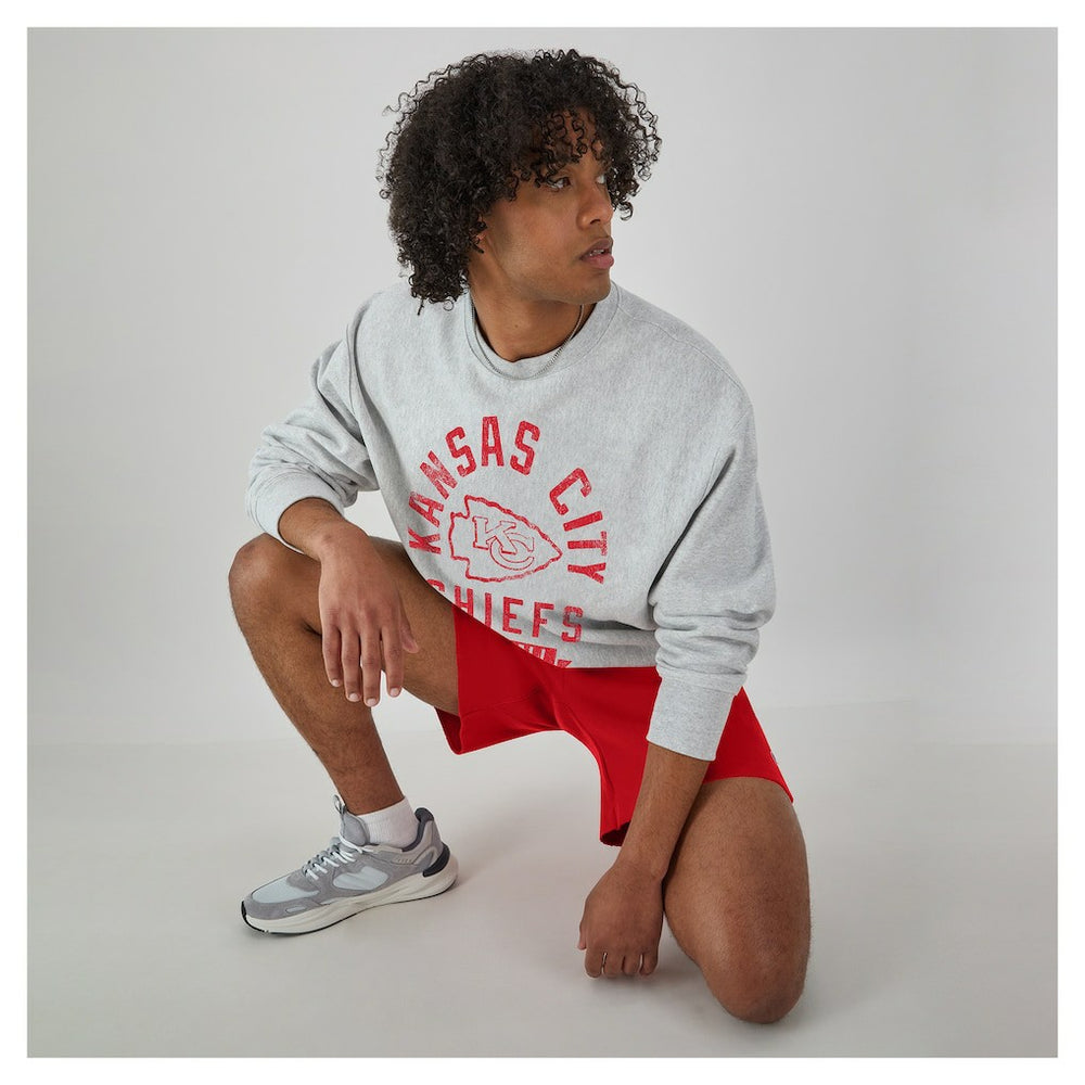 Kansas City Chiefs Champion Reverse Weave Fleece Pullover Sweatshirt - Heather Gray Pullover
