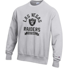 Las Vegas Raiders Champion Reverse Weave Fleece Pullover Sweatshirt - Heather Gray Pullover