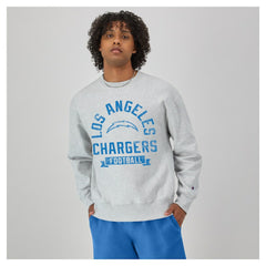 Los Angeles Chargers Champion Reverse Weave Fleece Pullover Sweatshirt - Heather Gray Pullover