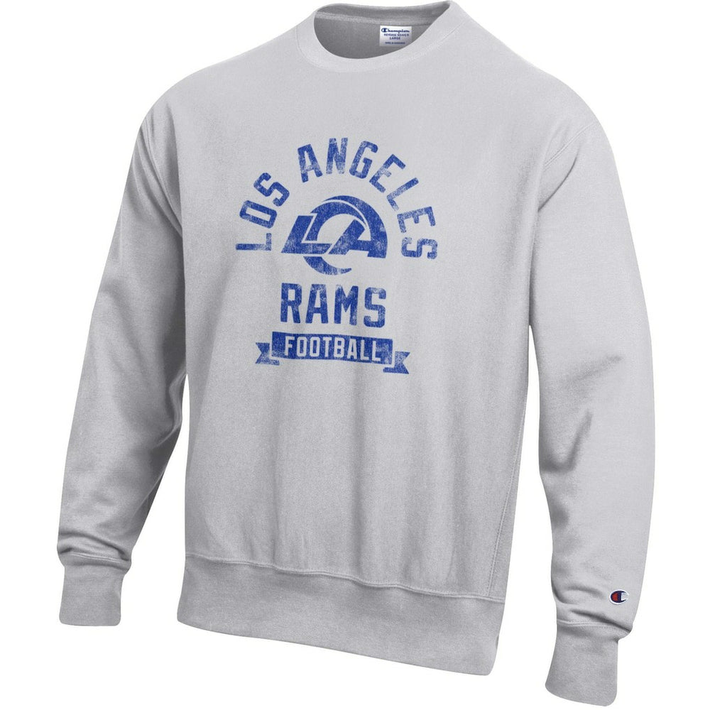 Los Angeles Rams Champion Reverse Weave Fleece Pullover Sweatshirt - Heather Gray Pullover
