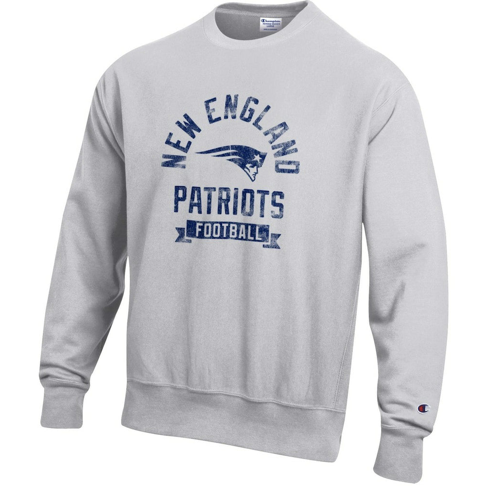 New England Patriots Champion Reverse Weave Fleece Pullover Sweatshirt - Heather Gray Pullover