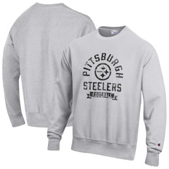 Pittsburgh Steelers Champion Reverse Weave Fleece Pullover Sweatshirt - Heather Gray Pullover