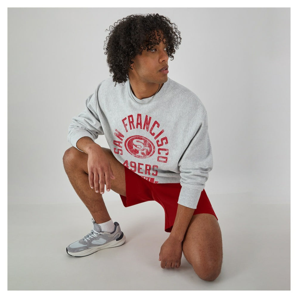 San Francisco 49ers Champion Reverse Weave Fleece Pullover Sweatshirt - Heather Gray Pullover