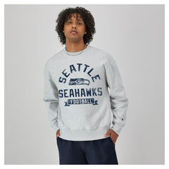 Seattle Seahawks Champion Reverse Weave Fleece Pullover Sweatshirt - Heather Gray Pullover