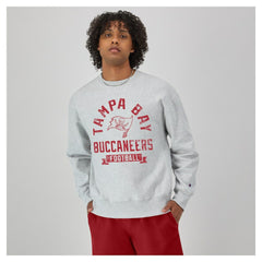 Tampa Bay Buccaneers Champion Reverse Weave Fleece Pullover Sweatshirt - Heather Gray Pullover