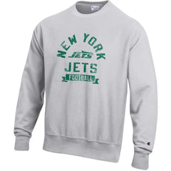 New York Jets Champion Reverse Weave Fleece Pullover Sweatshirt - Heather Gray Pullover