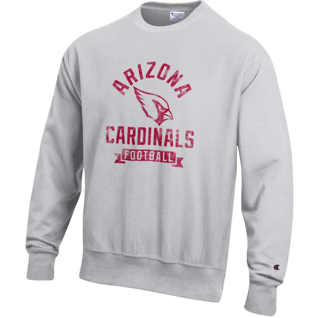 Arizona Cardinals Champion Reverse Weave Fleece Pullover Sweatshirt - Heather Gray Pullover