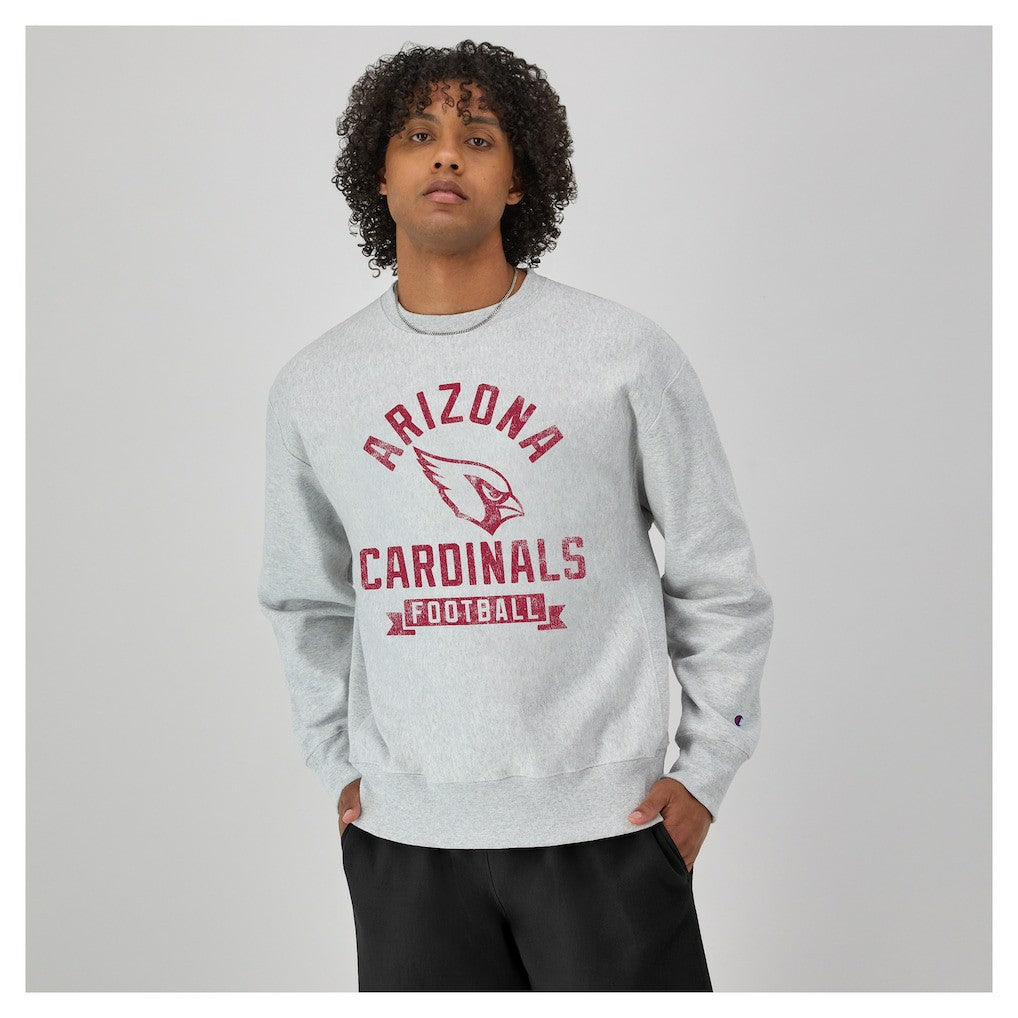 Arizona Cardinals Champion Reverse Weave Fleece Pullover Sweatshirt - Heather Gray Pullover