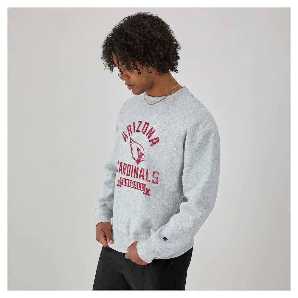 Arizona Cardinals Champion Reverse Weave Fleece Pullover Sweatshirt - Heather Gray Pullover