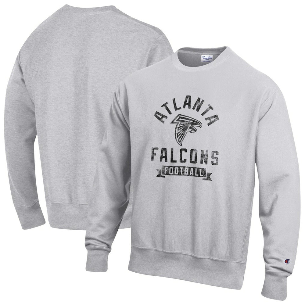 Atlanta Falcons Champion Reverse Weave Fleece Pullover Sweatshirt - Heather Gray Pullover