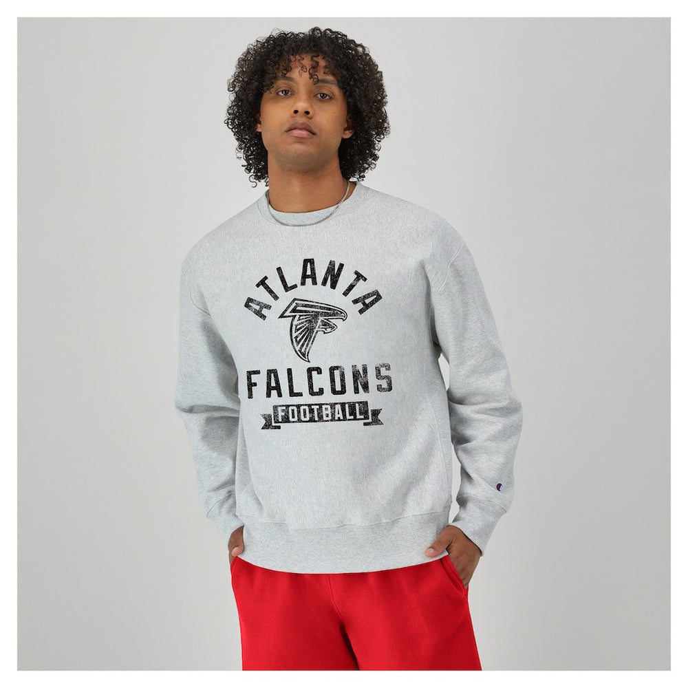 Atlanta Falcons Champion Reverse Weave Fleece Pullover Sweatshirt - Heather Gray Pullover