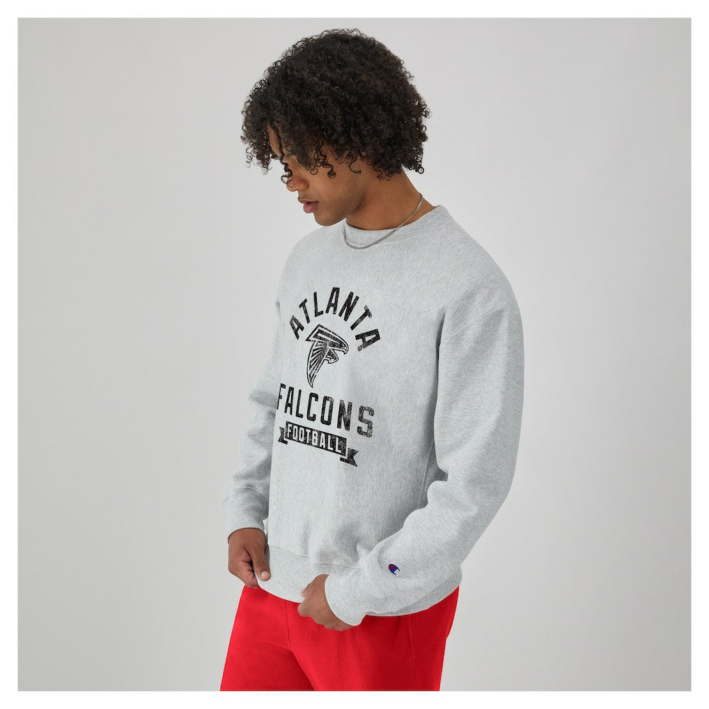 Atlanta Falcons Champion Reverse Weave Fleece Pullover Sweatshirt - Heather Gray Pullover