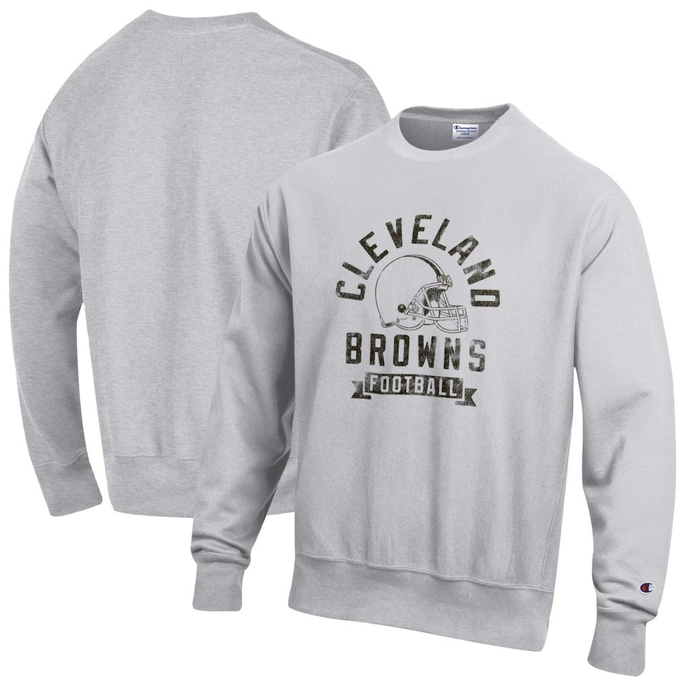 Cleveland Browns Champion Reverse Weave Fleece Pullover Sweatshirt - Heather Gray Pullover
