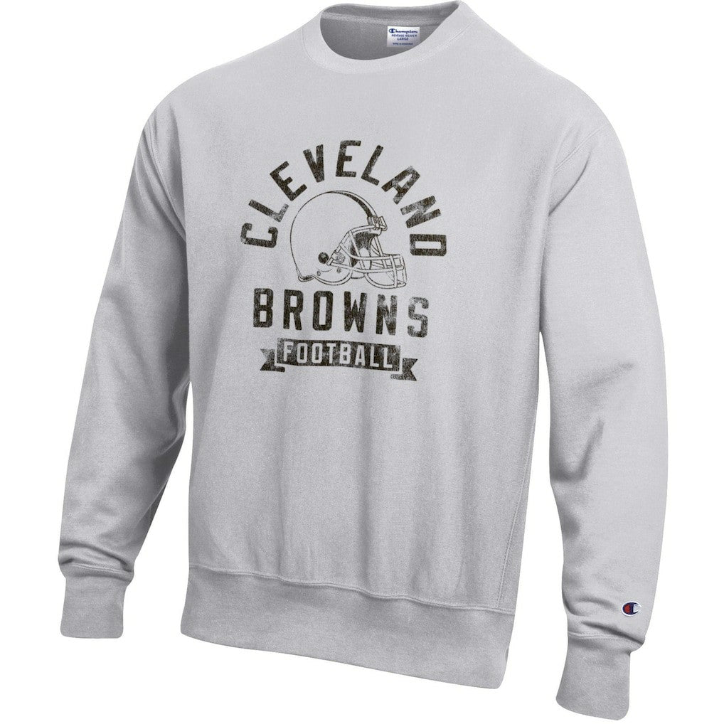 Cleveland Browns Champion Reverse Weave Fleece Pullover Sweatshirt - Heather Gray Pullover
