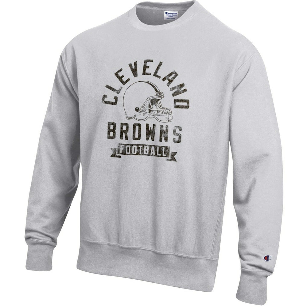 Cleveland Browns Champion Reverse Weave Fleece Pullover Sweatshirt - Heather Gray Pullover