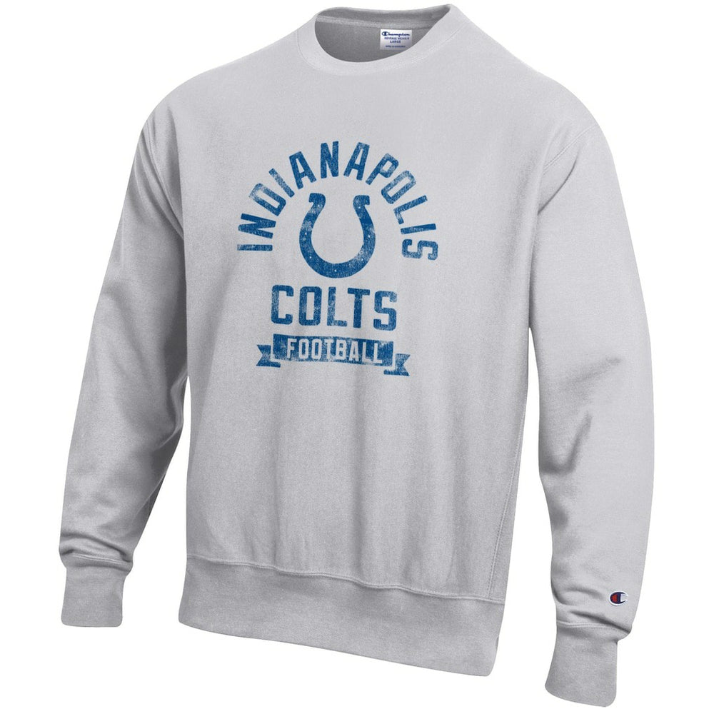 Indianapolis Colts Champion Reverse Weave Fleece Pullover Sweatshirt - Heather Gray Pullover