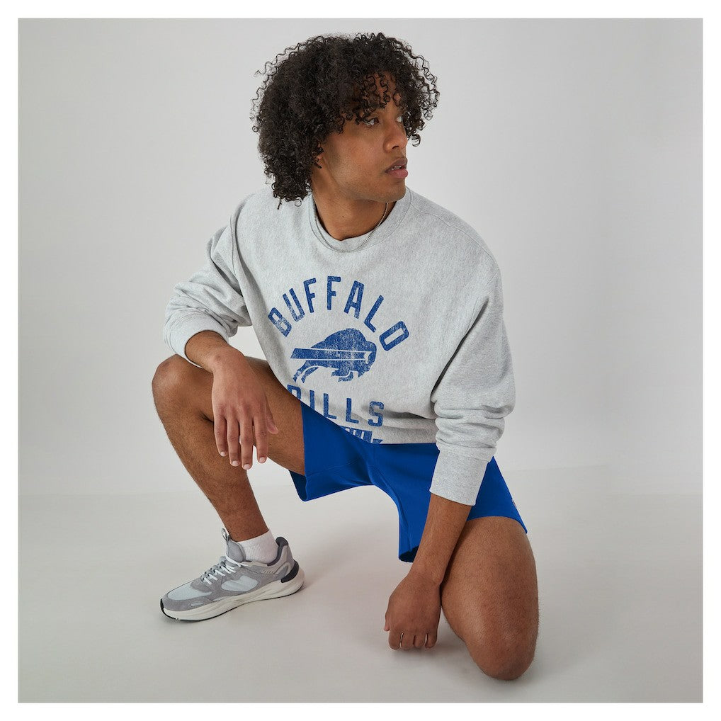 Buffalo Bills Champion Reverse Weave Fleece Pullover Sweatshirt - Heather Gray Pullover