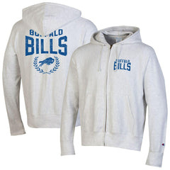 Buffalo Bills Champion Reverse Weave Full-Zip Hoodie - Heather Gray Hoodies