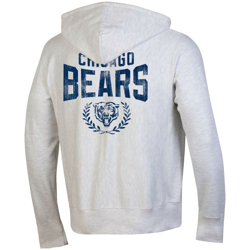 Chicago Bears Champion Reverse Weave Full-Zip Hoodie - Heather Gray Hoodies