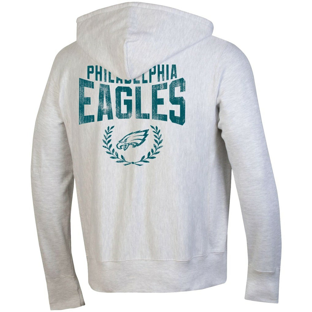 Philadelphia Eagles Champion Reverse Weave Full-Zip Hoodie - Heather Gray Hoodies