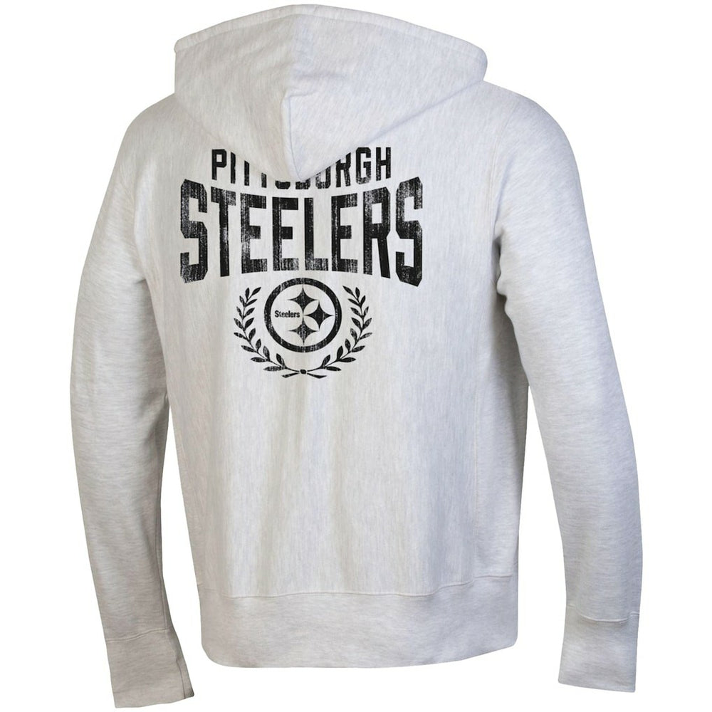 Pittsburgh Steelers Champion Reverse Weave Full-Zip Hoodie - Heather Gray Hoodies