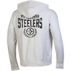 Pittsburgh Steelers Champion Reverse Weave Full-Zip Hoodie - Heather Gray Hoodies