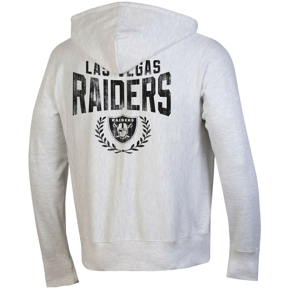 Las Vegas Raiders Champion Reverse Weave Full-Zip Hoodie - Heather Gray Hoodies