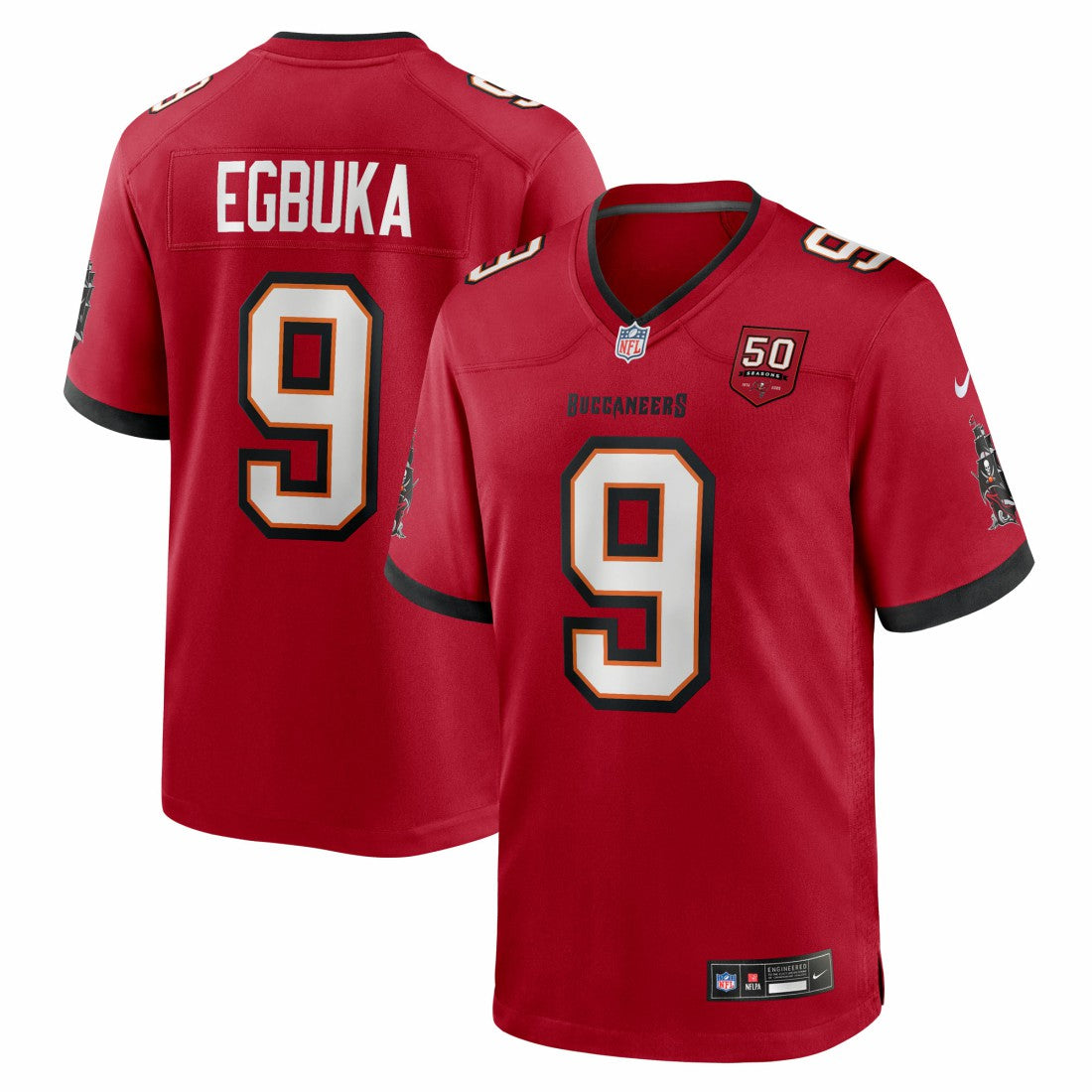 Emeka Egbuka Tampa Bay Buccaneers Team Game Jersey - Red Jerseys