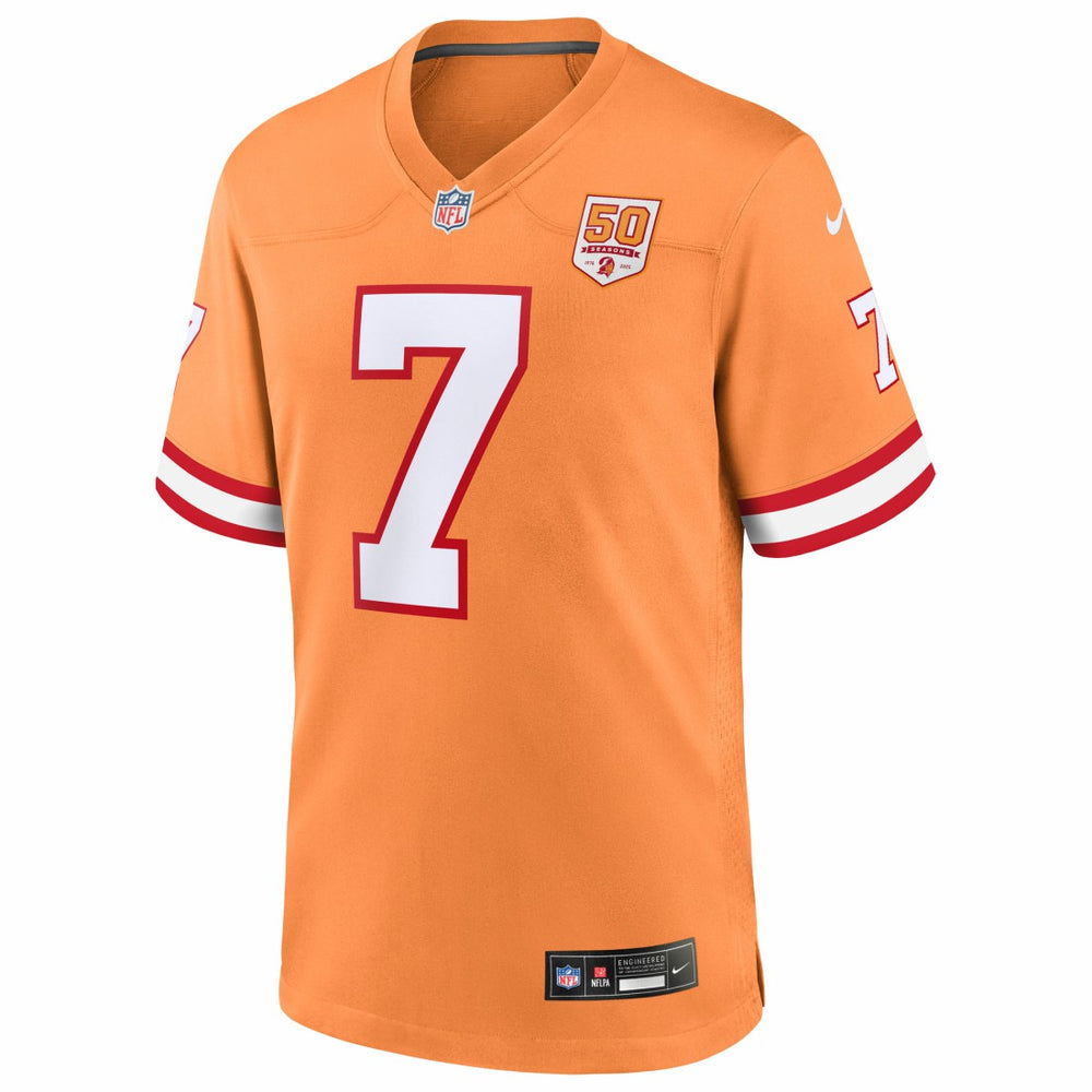 Bucky Irving Tampa Bay Buccaneers 50th Season Game Jersey - Creamsicle Jerseys