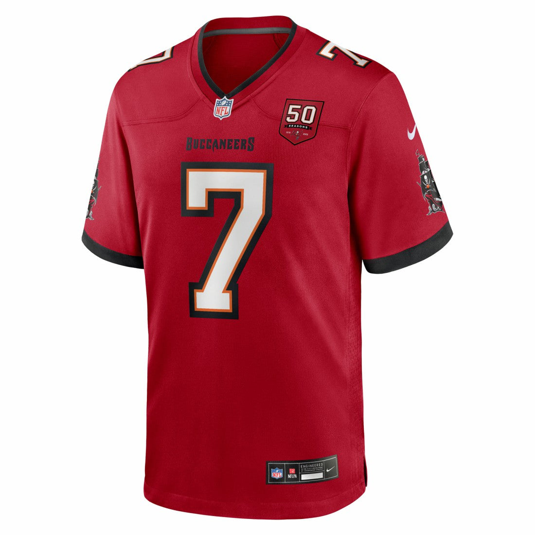 Bucky Irving Tampa Bay Buccaneers 50th Season Team Game Jersey - Red Jerseys