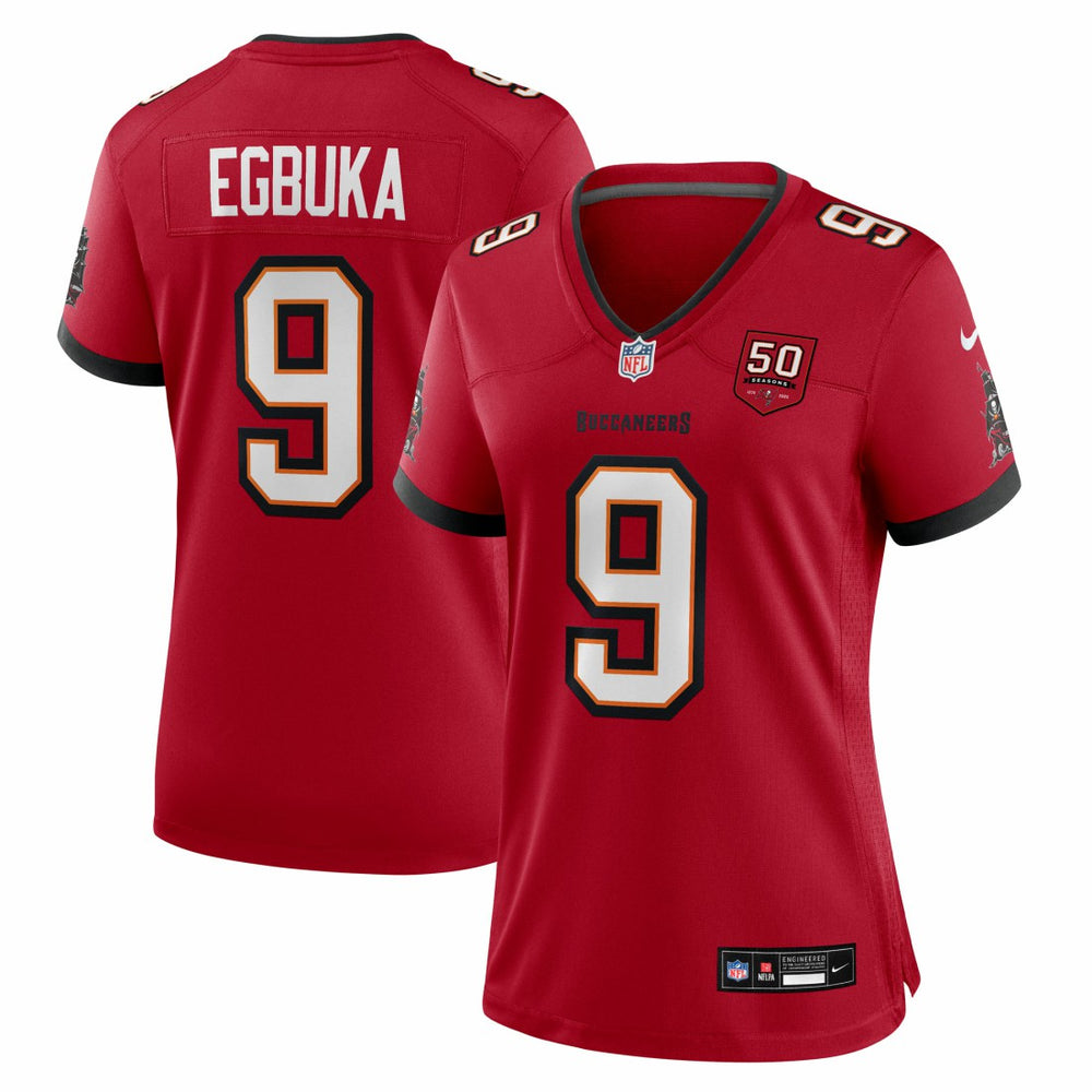 Emeka Egbuka Tampa Bay Buccaneers Women's 50th Season Team Game Jersey - Red Jerseys