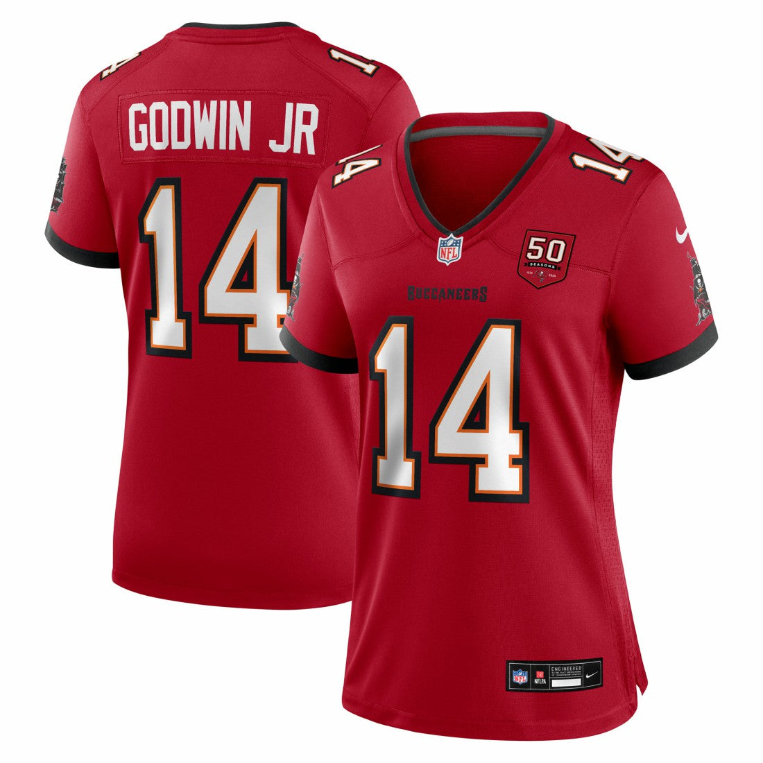 Chris Godwin Jr. Tampa Bay Buccaneers Women's 50th Season Team Game Jersey - Red Jerseys