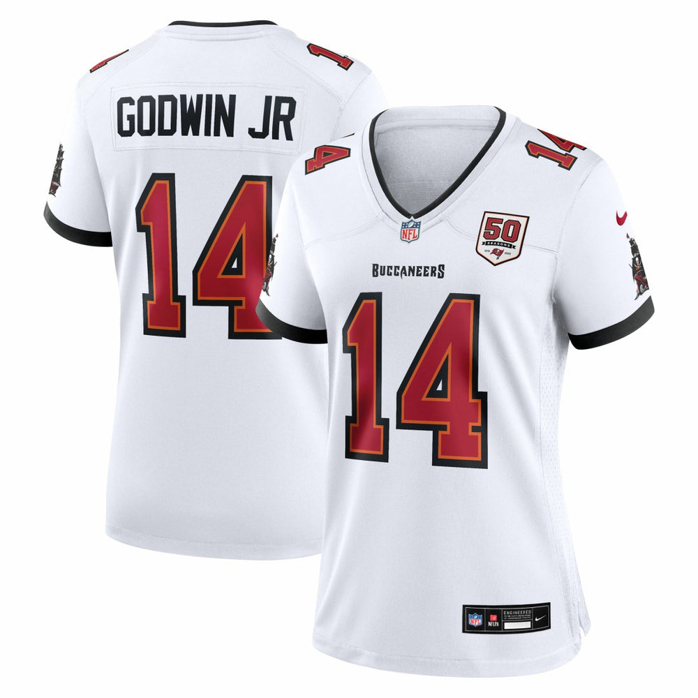 Chris Godwin Jr. Tampa Bay Buccaneers Women's 50th Season White Game Jersey - White Jerseys