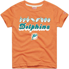 Miami Dolphins Homage Youth Love Sign x ASL 2.0 Tri-Blend T-Shirt - Orange T-shirts