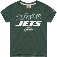 New York Jets Homage Youth Love Sign x ASL 2.0 Tri-Blend T-Shirt - Green T-shirts