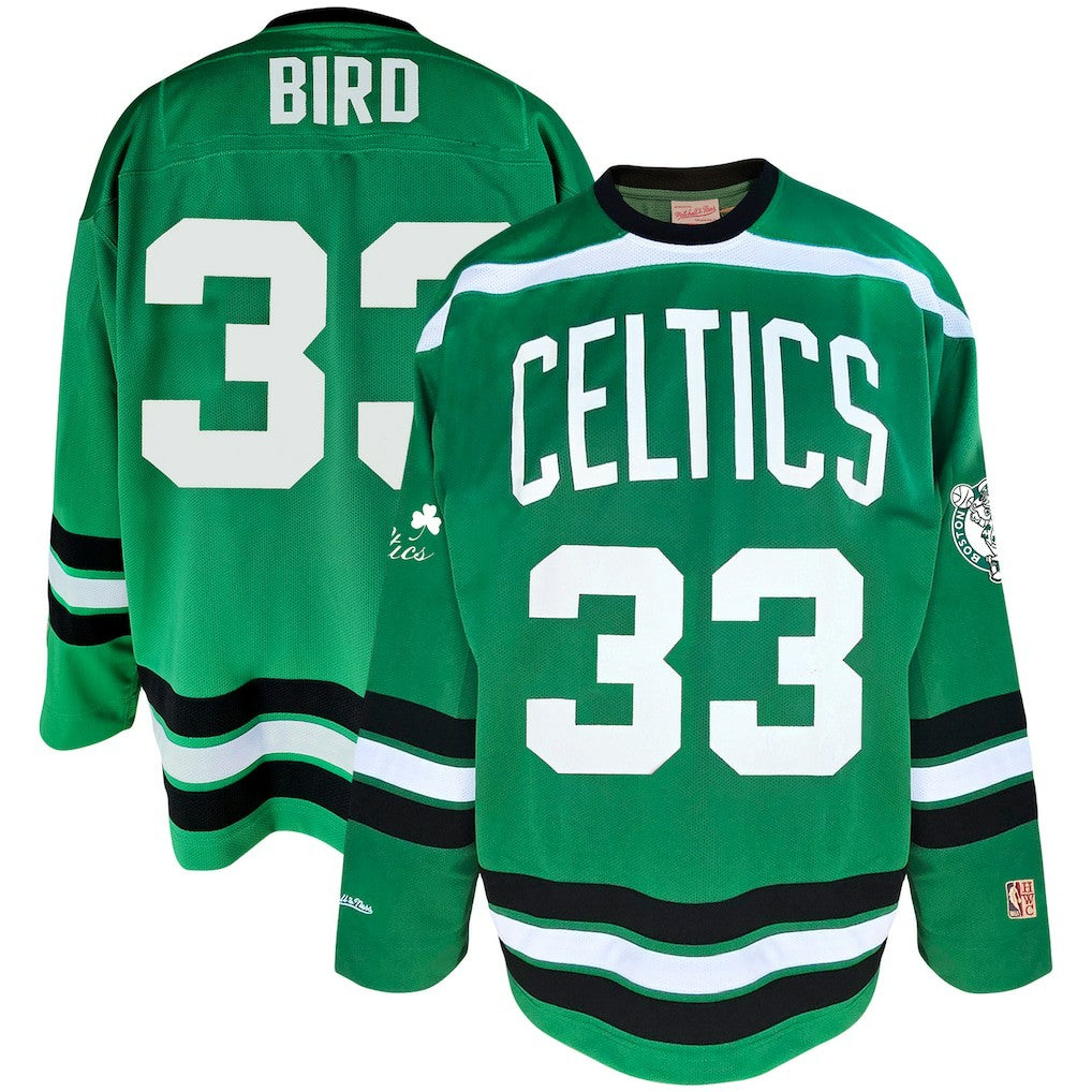 Larry Bird Boston Celtics Big & Tall NBA Hockey Jersey Kelly Green - Mitchell & Ness
