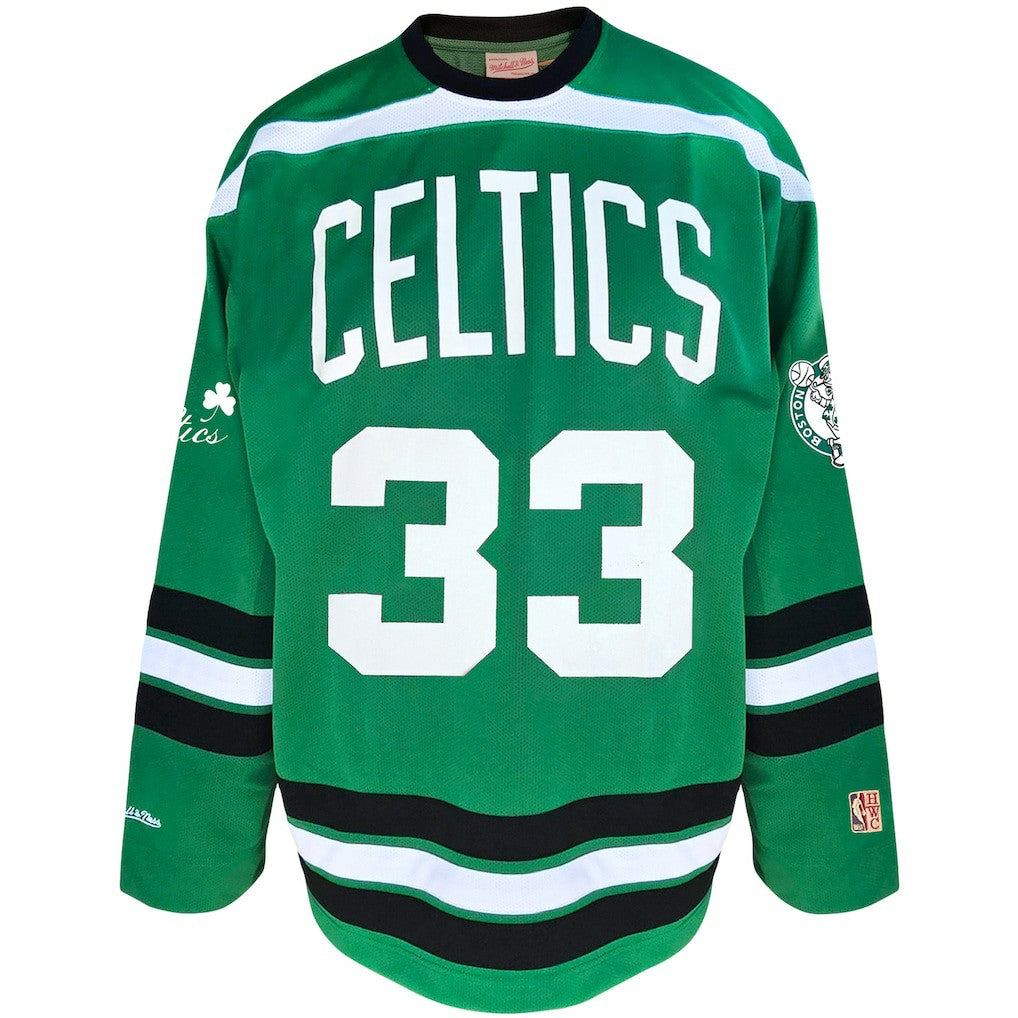 Larry Bird Boston Celtics Big & Tall NBA Hockey Jersey Kelly Green - Mitchell & Ness
