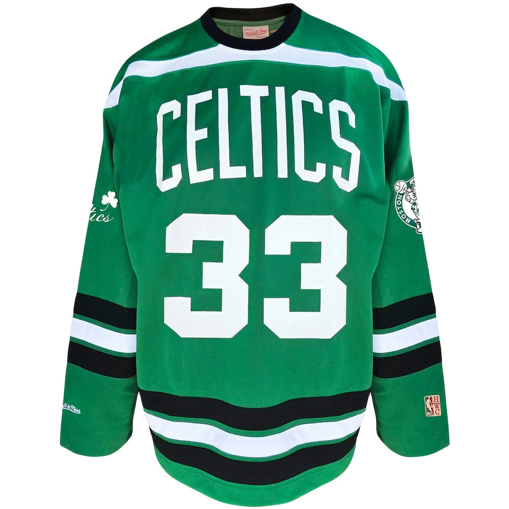 Larry Bird Boston Celtics Big & Tall NBA Hockey Jersey Kelly Green - Mitchell & Ness