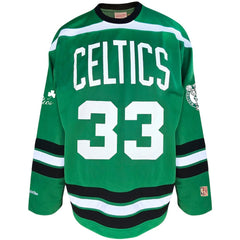 Larry Bird Boston Celtics Big & Tall NBA Hockey Jersey Kelly Green - Mitchell & Ness