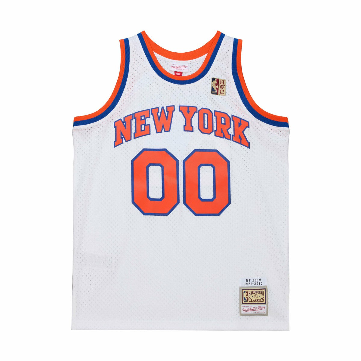 MF DOOM x NY Knicks x A New York Story Fashion Jersey White - Mitchell & Ness