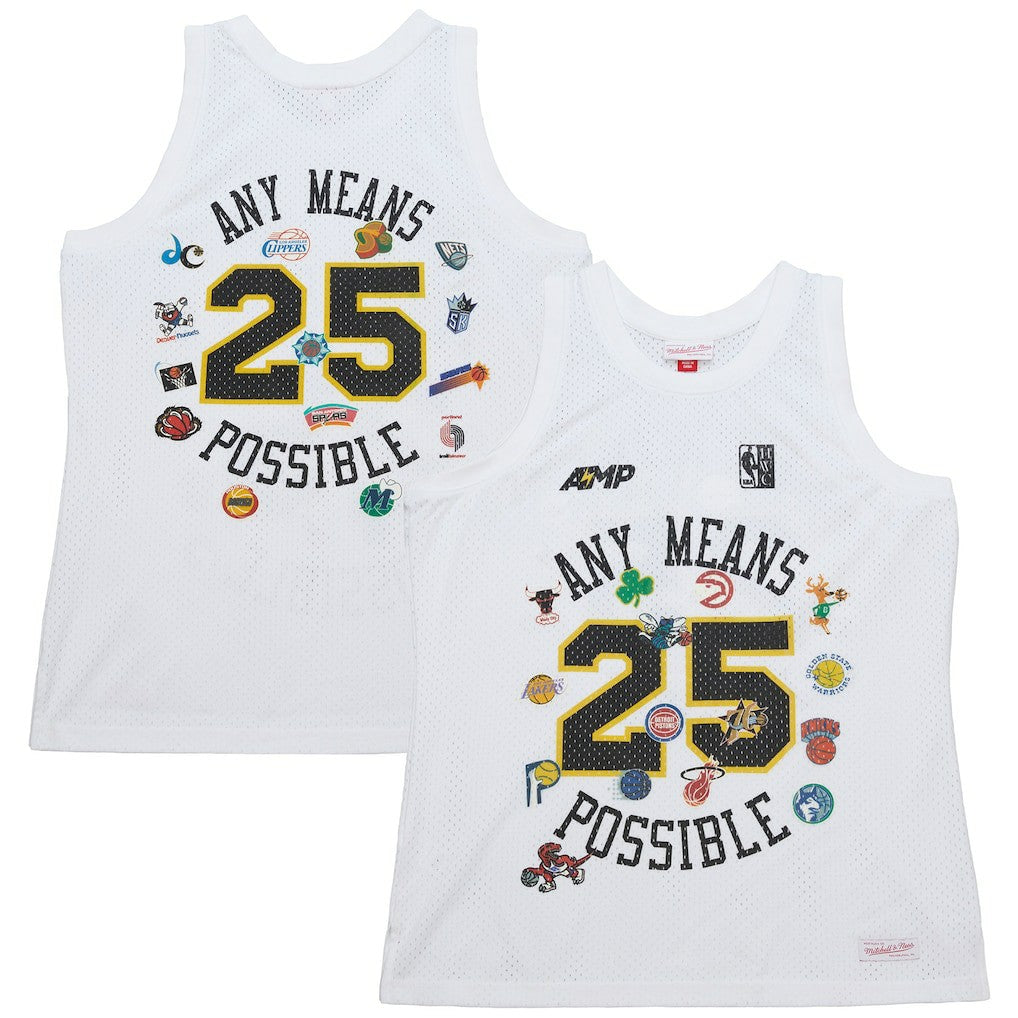 x NBA x AMP Mesh Tank Top White - Mitchell & Ness