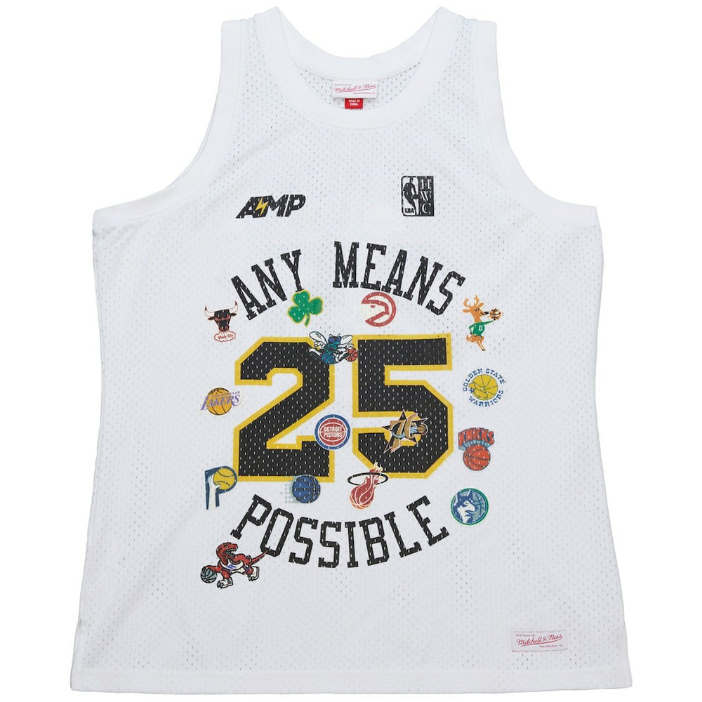 x NBA x AMP Mesh Tank Top White - Mitchell & Ness