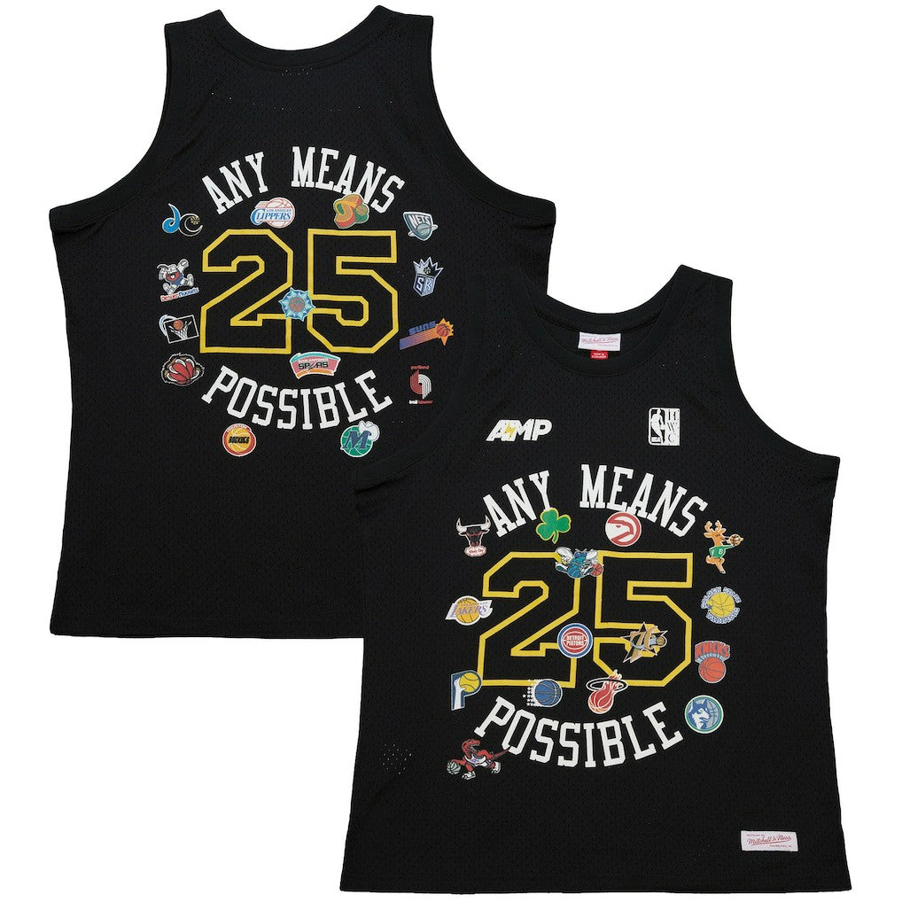 x NBA x AMP Mesh Tank Top Black - Mitchell & Ness