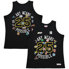 x NBA x AMP Mesh Tank Top Black - Mitchell & Ness