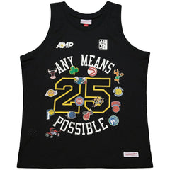 x NBA x AMP Mesh Tank Top Black - Mitchell & Ness