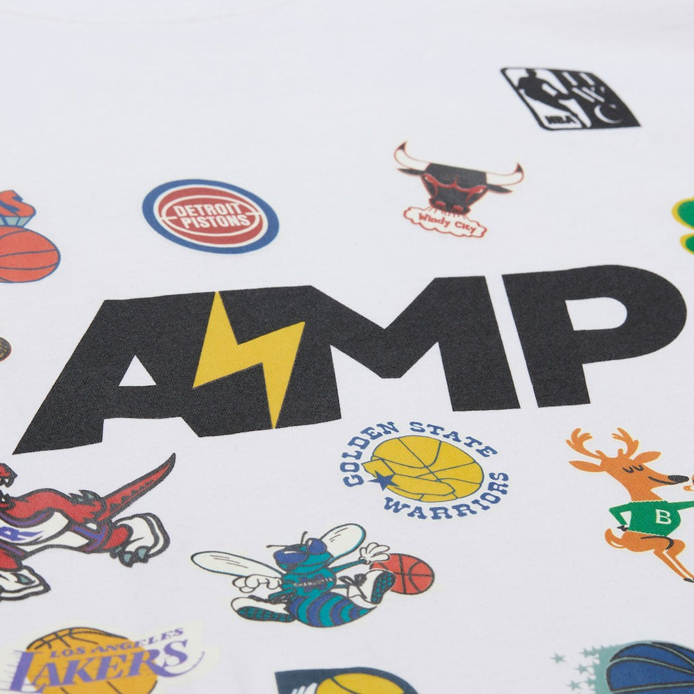 x NBA x AMP T-Shirt White - Mitchell & Ness