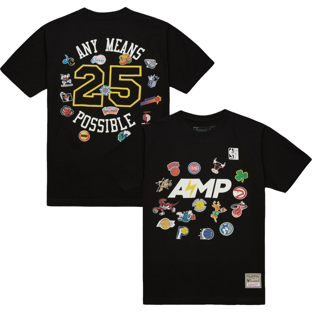 x NBA x AMP T-Shirt Black - Mitchell & Ness